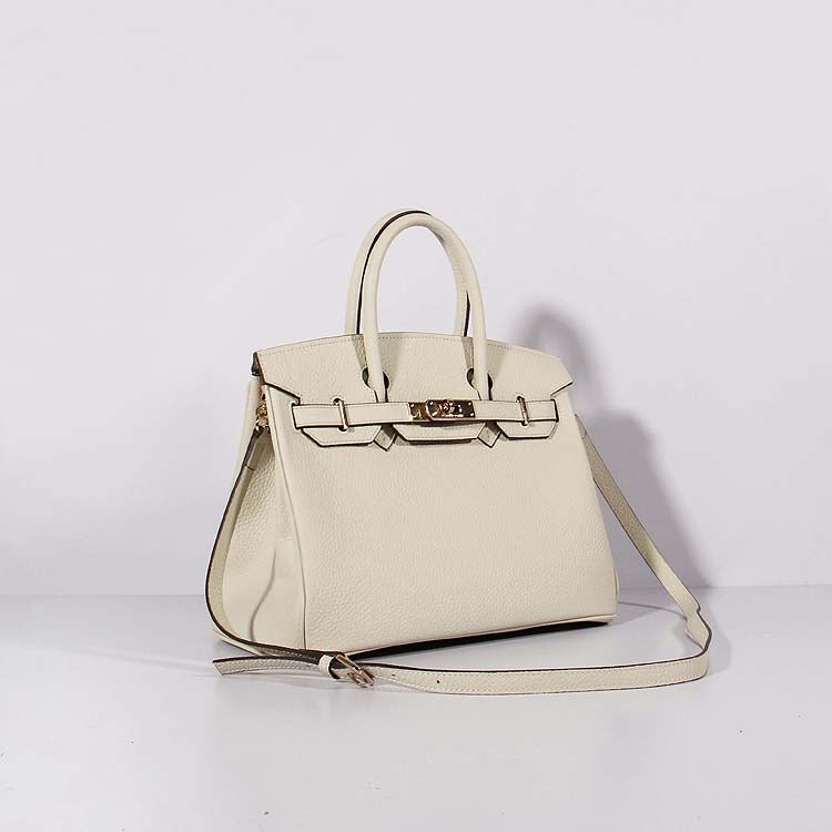 Hermes 30cm Birkin Bag Togo Leather With Strap Beige Gold