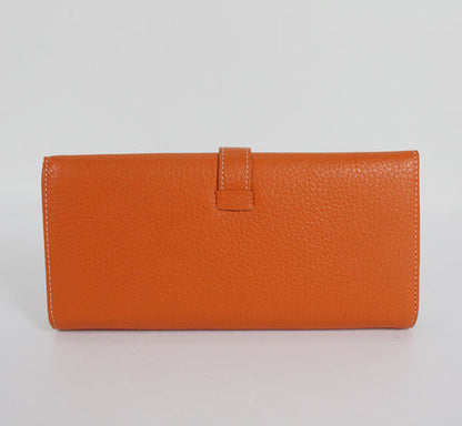 Hermes Wallet H514 Wallet Lambskin Orange