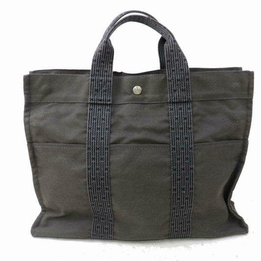 Indistinguishable  Hermes Tote Bag Gray Canvas (SHC1-15567)