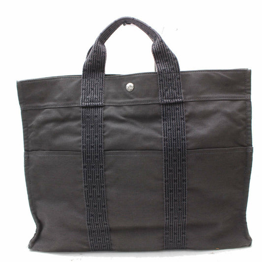 Indistinguishable  Hermes Tote Bag Herline Gray Canvas (SHC1-15763)