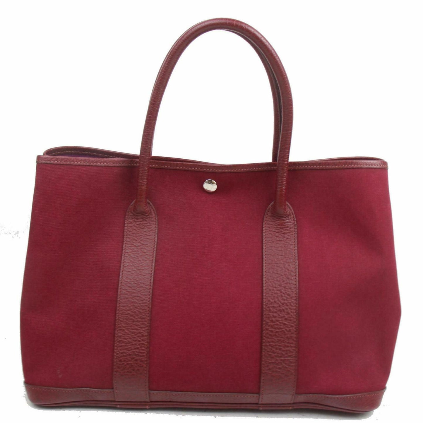 Indistinguishable  Hermes Tote Bag Garden Party Pm Red Canvas (SHC7-10046)