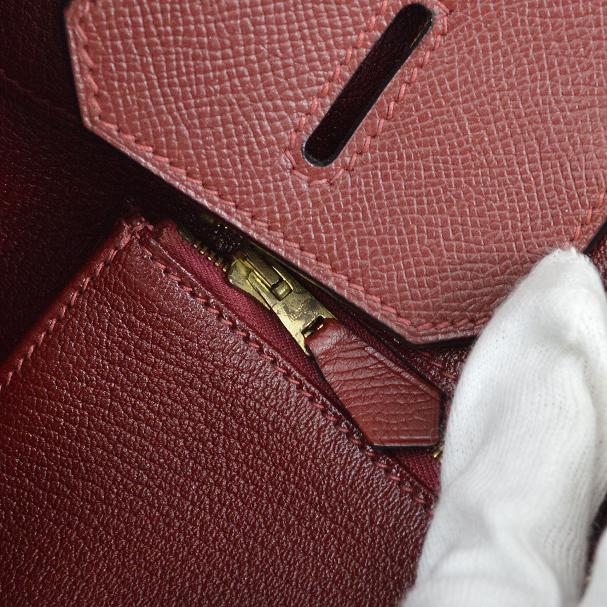 HERMES 2002 BIRKIN 35 Rouge H Courchevel