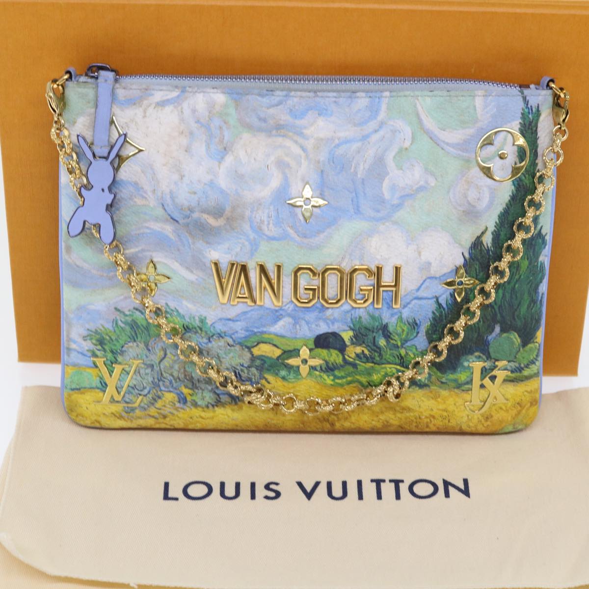 LOUIS VUITTON Masters Collection Pochette Pla Van Gogh Pouch M64620 Auth 52075A