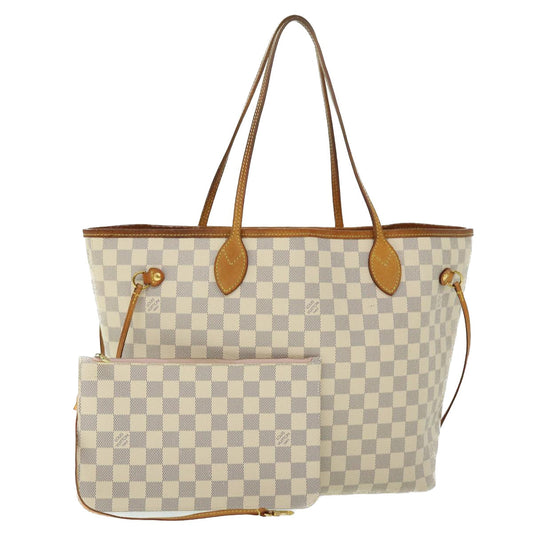 LOUIS VUITTON Damier Azur Neverfull MM Tote Bag N41605  52376