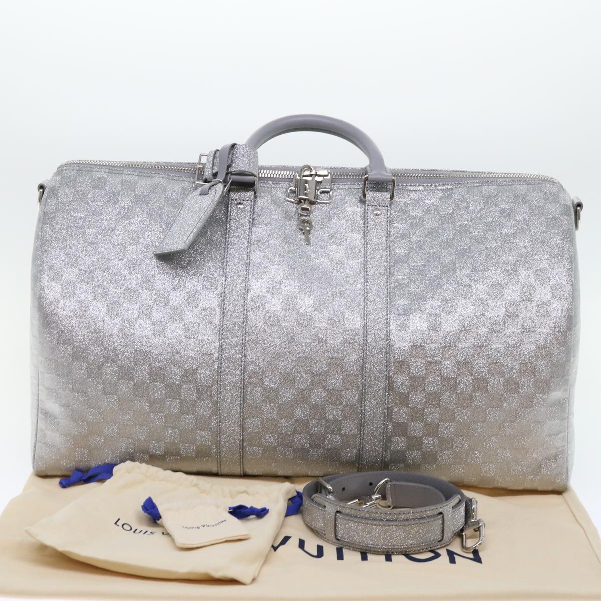 LOUIS VUITTON Damier Glitter Keepall Bandouliere 50 Bag N58041  52528A