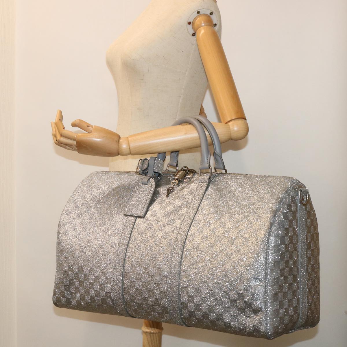 LOUIS VUITTON Damier Glitter Keepall Bandouliere 50 Bag N58041  52528A