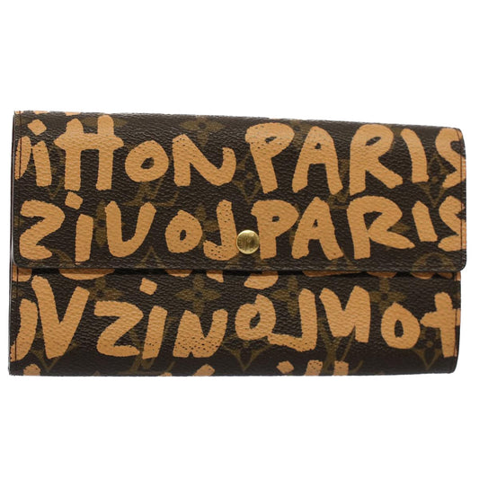 LOUIS VUITTON Monogram Graffiti Portefeiulle Sarah Peach M92190  52533