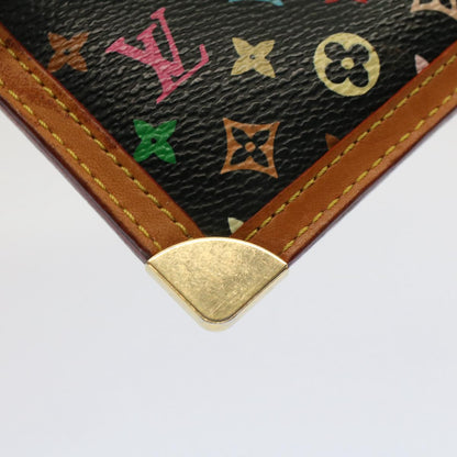 LOUIS VUITTON Monogram Multicolor Pochette Cles Purse Black M92654 Auth 52618