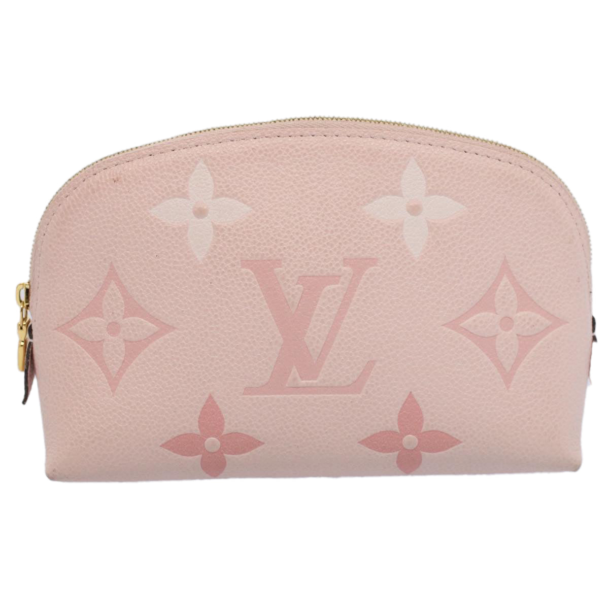 LOUIS VUITTON Monogram Empreinte Pochette Cosmetic Pouch Pink M80502 Auth 52622