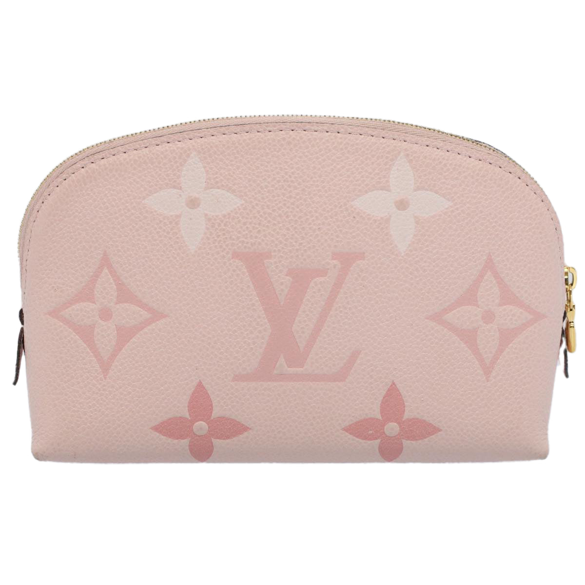 LOUIS VUITTON Monogram Empreinte Pochette Cosmetic Pouch Pink M80502 Auth 52622