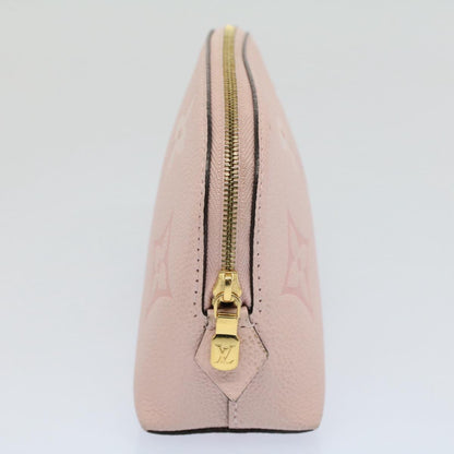 LOUIS VUITTON Monogram Empreinte Pochette Cosmetic Pouch Pink M80502 Auth 52622