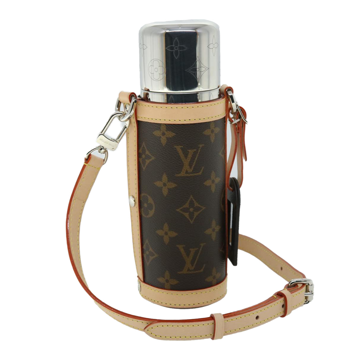 LOUIS VUITTON Monogram Flask Holder Water Bottle GI0518  52637A