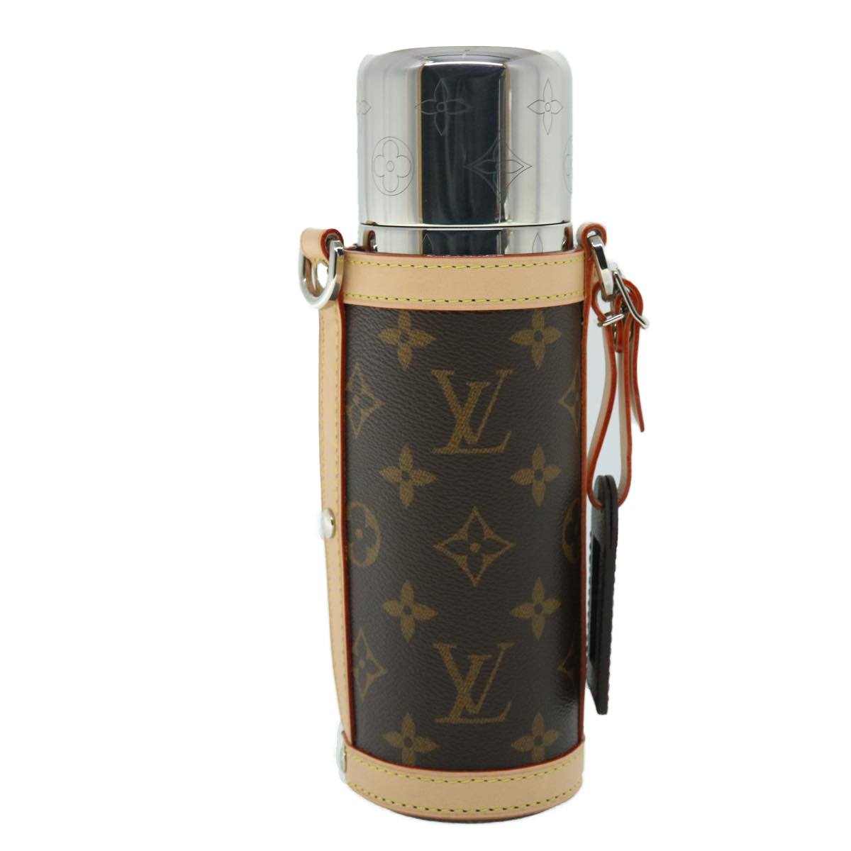 LOUIS VUITTON Monogram Flask Holder Water Bottle GI0518  52637A