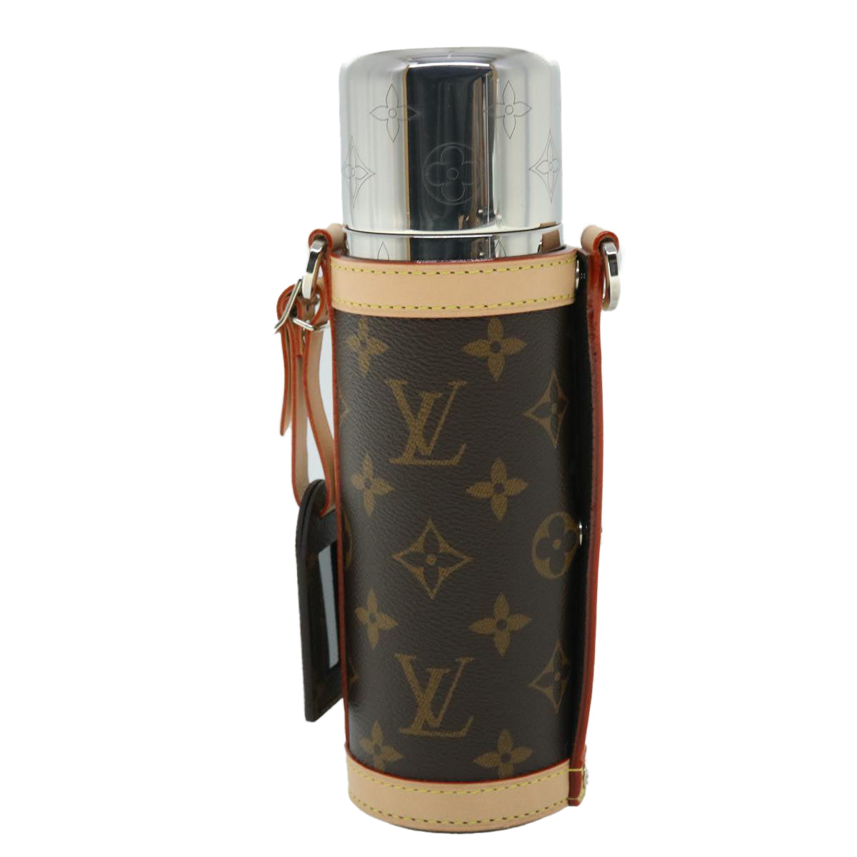 LOUIS VUITTON Monogram Flask Holder Water Bottle GI0518  52637A