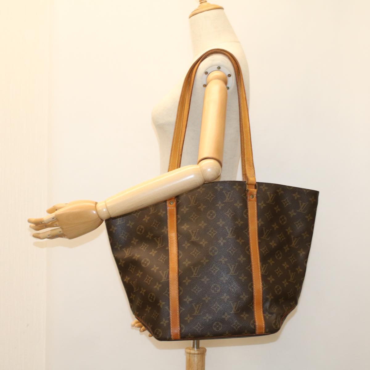 LOUIS VUITTON Monogram Sac Shopping Tote Bag M51108  52665