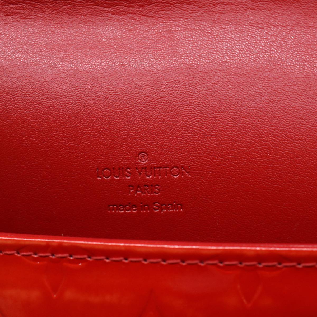 LOUIS VUITTON Monogram Vernis Thompson Street Shoulder Bag Red M91094 Auth 52690