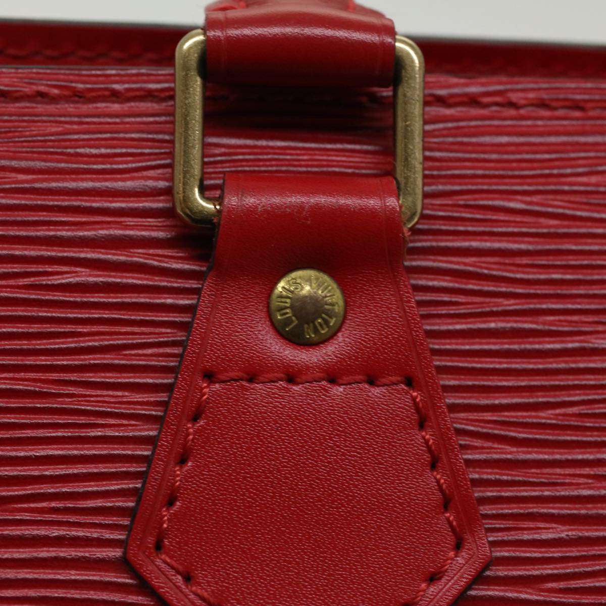 LOUIS VUITTON Epi Sac Triangle Hand Bag Red M52097  52698