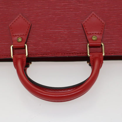 LOUIS VUITTON Epi Sac Triangle Hand Bag Red M52097  52698