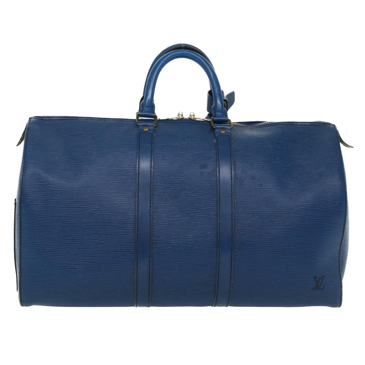 LOUIS VUITTON Epi Keepall 45 Boston Bag Blue M42975  52716