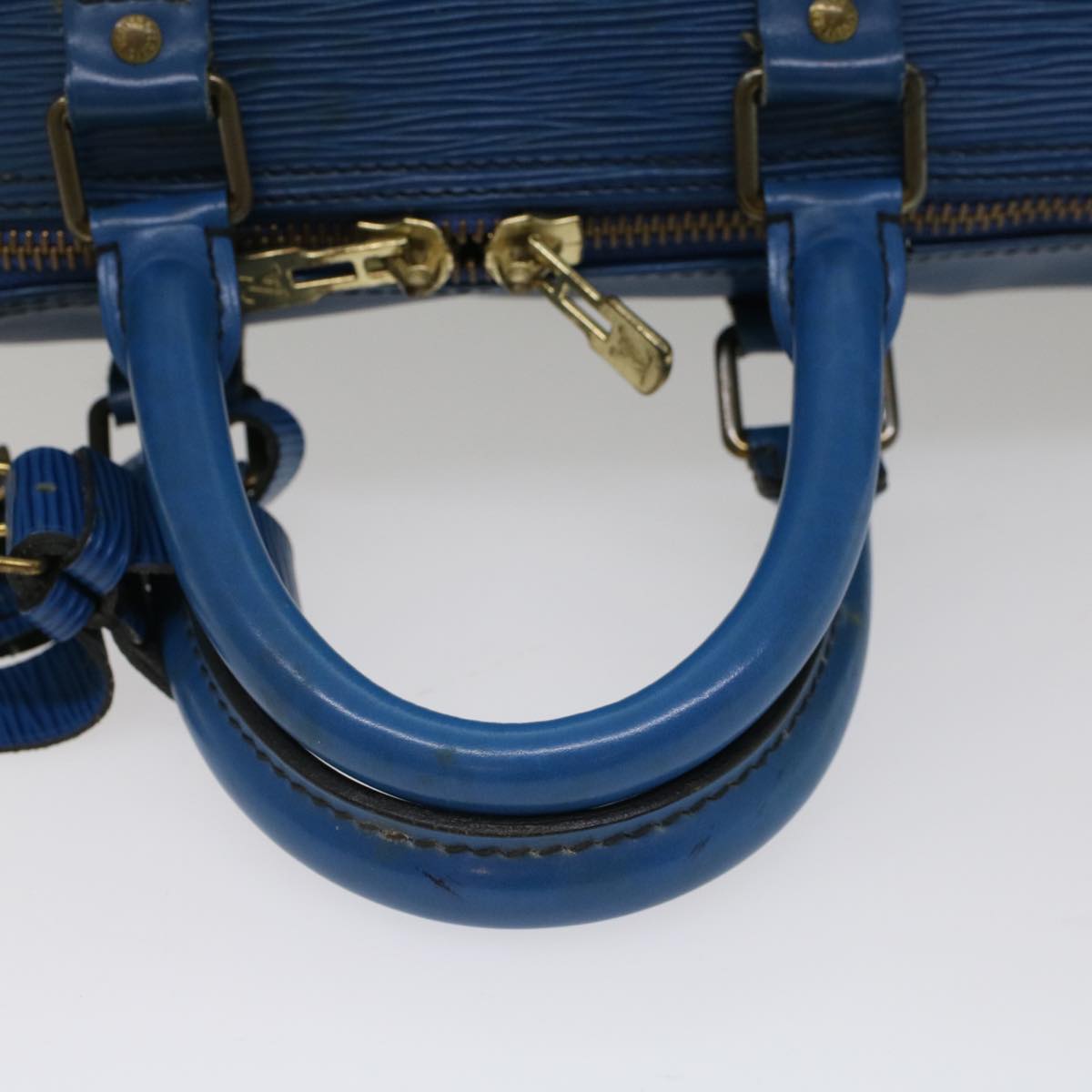 LOUIS VUITTON Epi Keepall 45 Boston Bag Blue M42975  52716