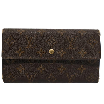 LOUIS VUITTON Monogram Portefeuille International Long Wallet M61217 Auth 52793