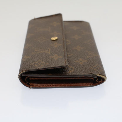 LOUIS VUITTON Monogram Portefeuille International Long Wallet M61217 Auth 52793