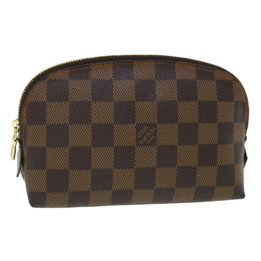 LOUIS VUITTON Damier Ebene Pochette Cosmetic PM Pouch N47516  52825