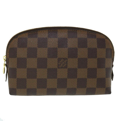 LOUIS VUITTON Damier Ebene Pochette Cosmetic PM Pouch N47516  52825