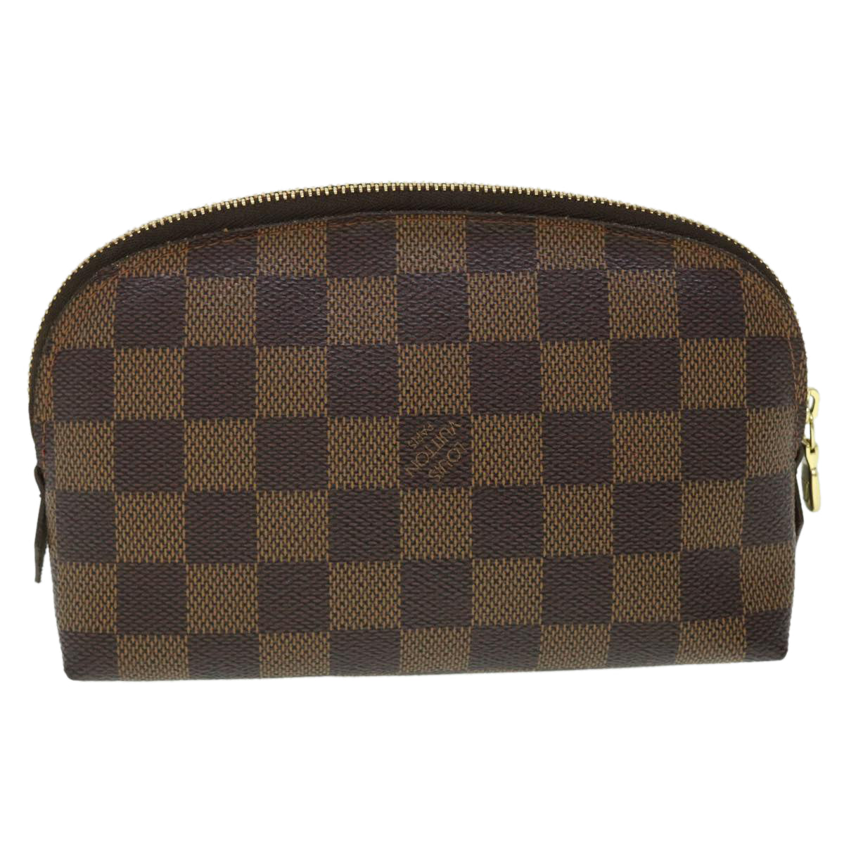 LOUIS VUITTON Damier Ebene Pochette Cosmetic PM Pouch N47516  52825