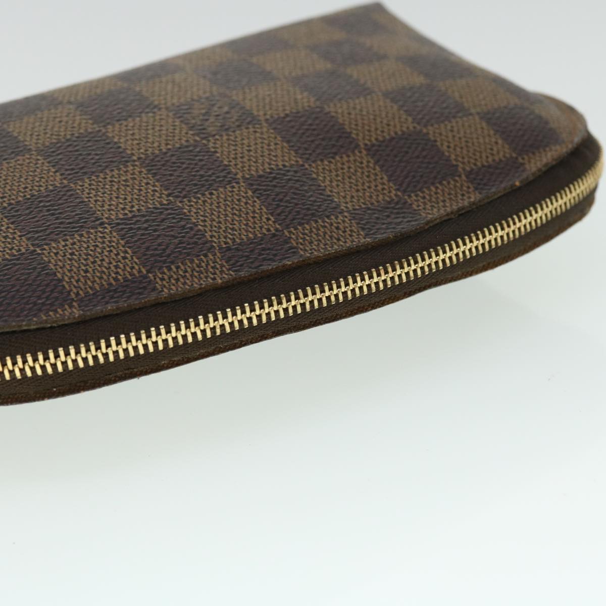 LOUIS VUITTON Damier Ebene Pochette Cosmetic PM Pouch N47516  52825