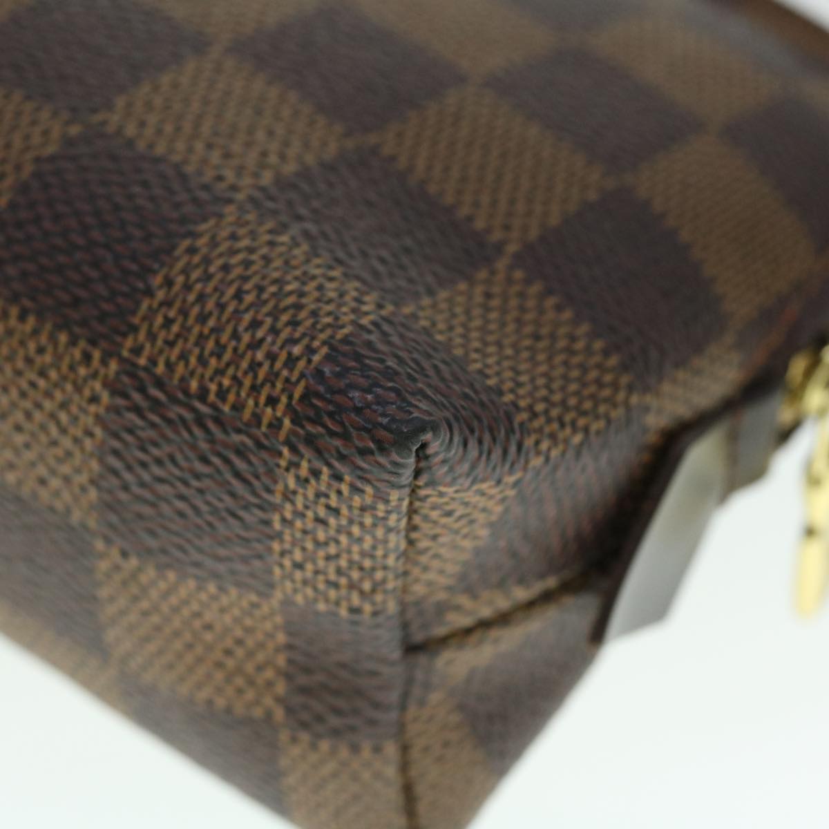 LOUIS VUITTON Damier Ebene Pochette Cosmetic PM Pouch N47516  52825