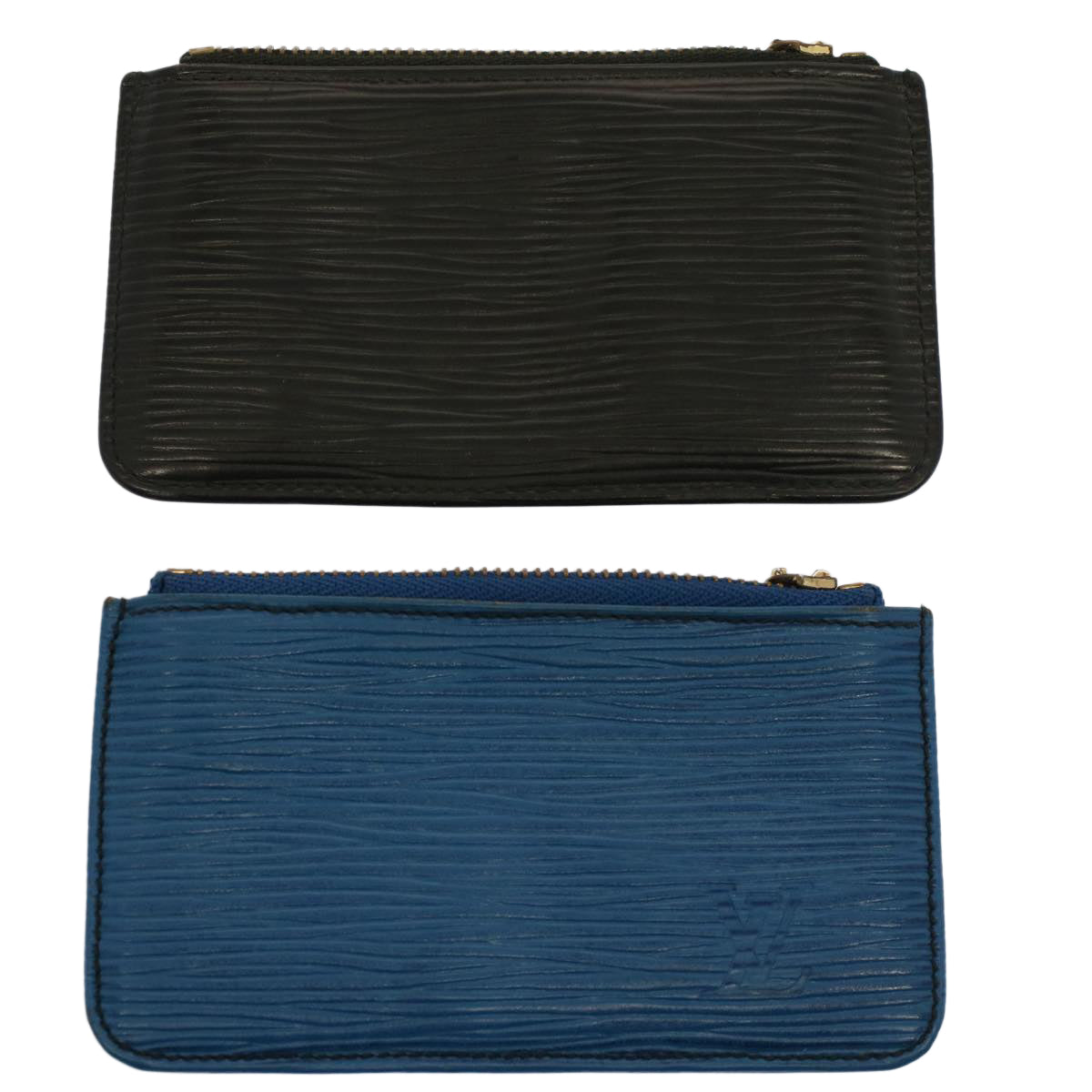 LOUIS VUITTON Epi Pochette Cles Coin Purse 2Set Blue Black  52830