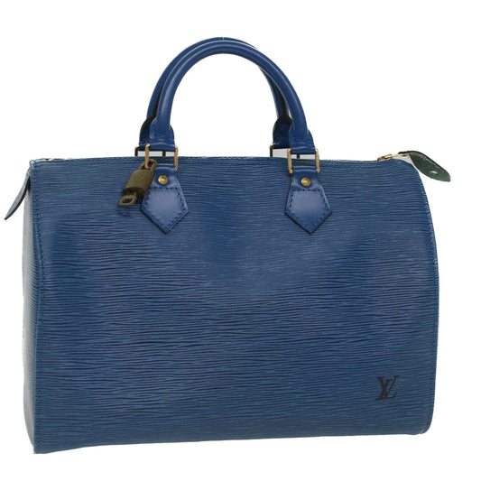 LOUIS VUITTON Epi Speedy 30 Hand Bag Toledo Blue M43005  52841