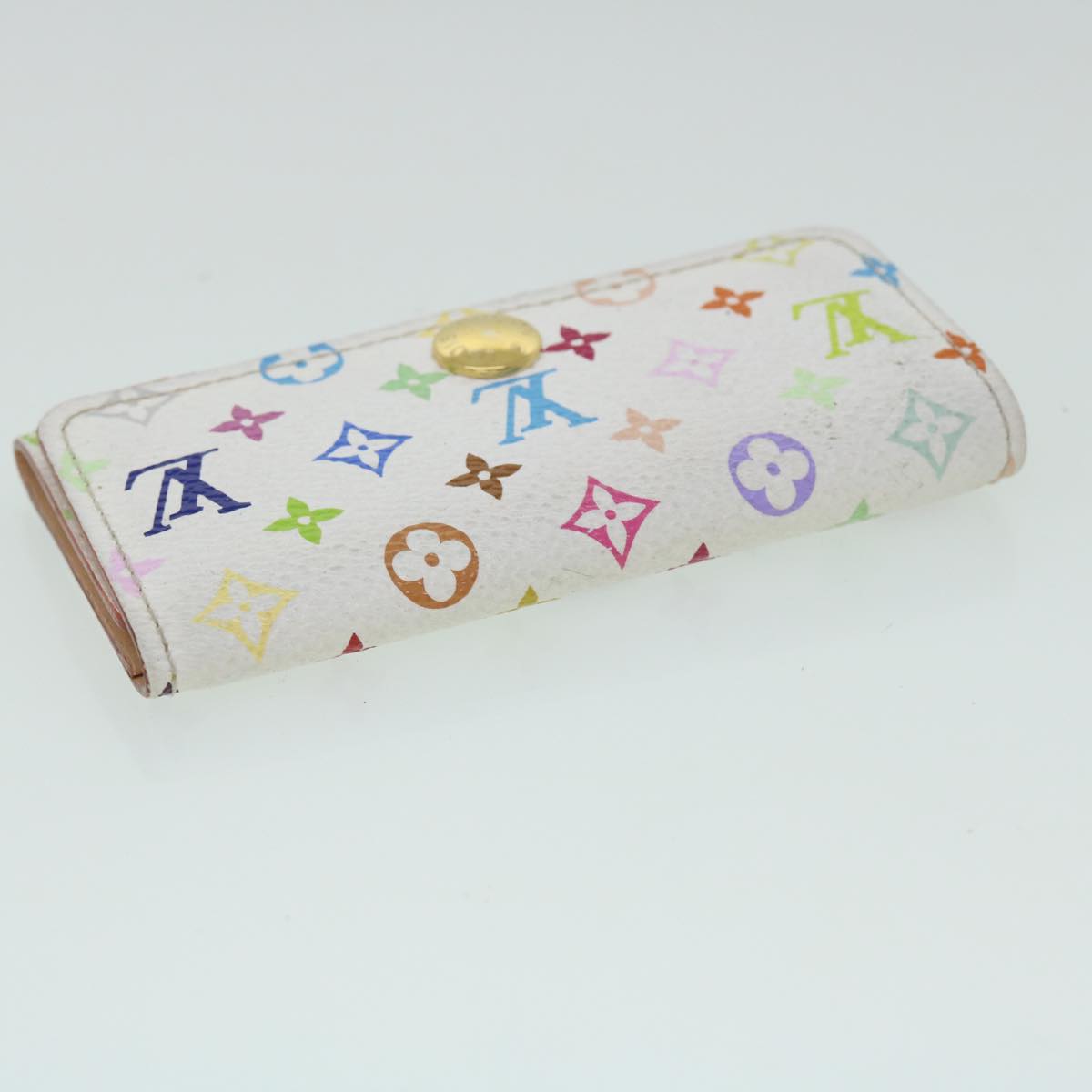 LOUIS VUITTON Monogram Multicolor Multi Cles 4 Key Case White M60043 Auth 52905