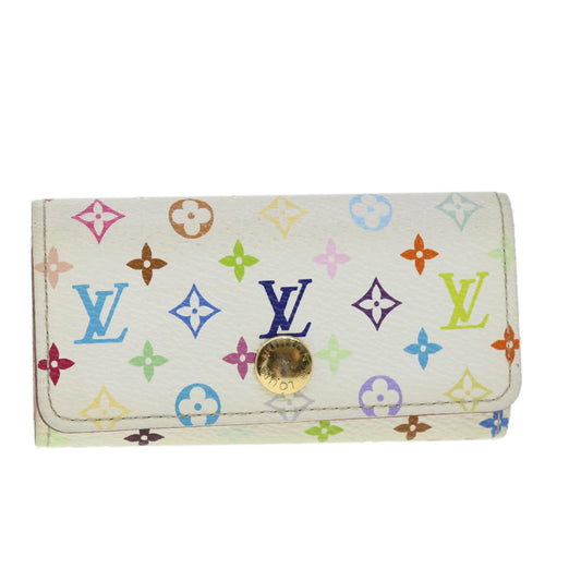 LOUIS VUITTON Monogram Multicolor Multi Cles 4 Key Case White M60043 Auth 52906