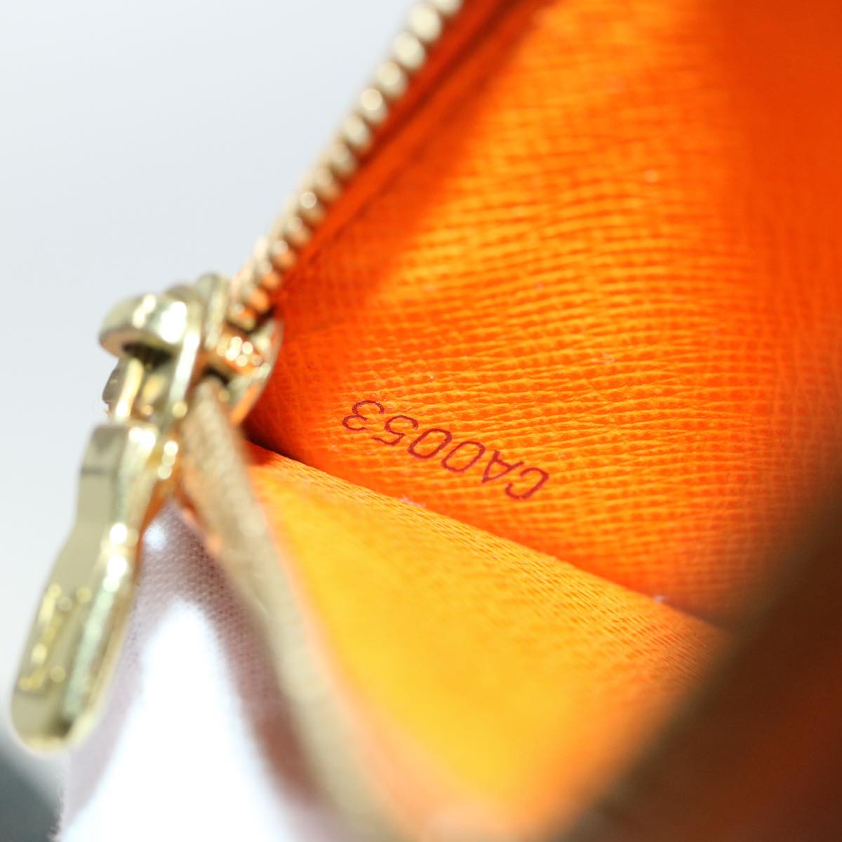 LOUIS VUITTON Epi Pochette Cles Coin Purse Orange Mandarin M6380H  52915