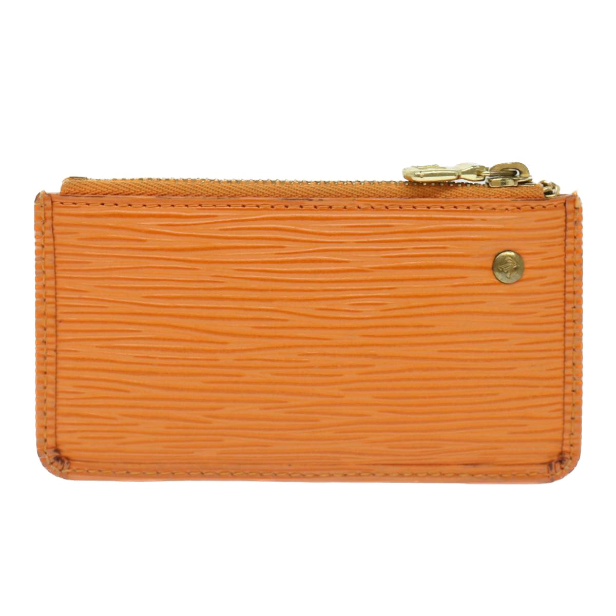 LOUIS VUITTON Epi Pochette Cles Coin Purse Orange Mandarin M6380H  52915