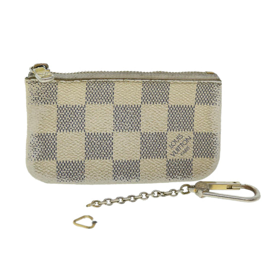 LOUIS VUITTON Damier Azur Pochette Cles Coin Purse N62659  53410