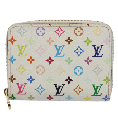 LOUIS VUITTON Monogram Multicolor Zippy Coin Purse White M66548  53412