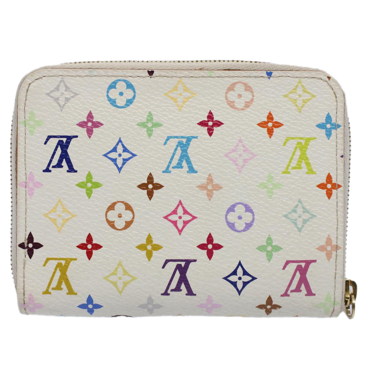 LOUIS VUITTON Monogram Multicolor Zippy Coin Purse White M66548  53412