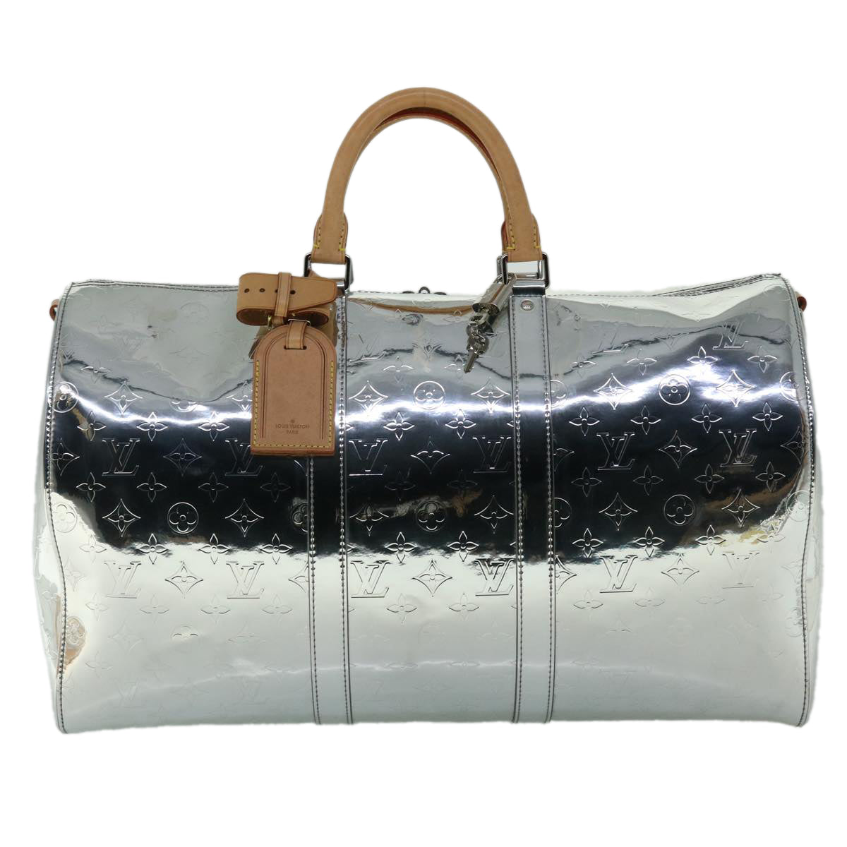 LOUIS VUITTON Mirror Keepall Bandouliere 50 Bag Silver M45886  53414A