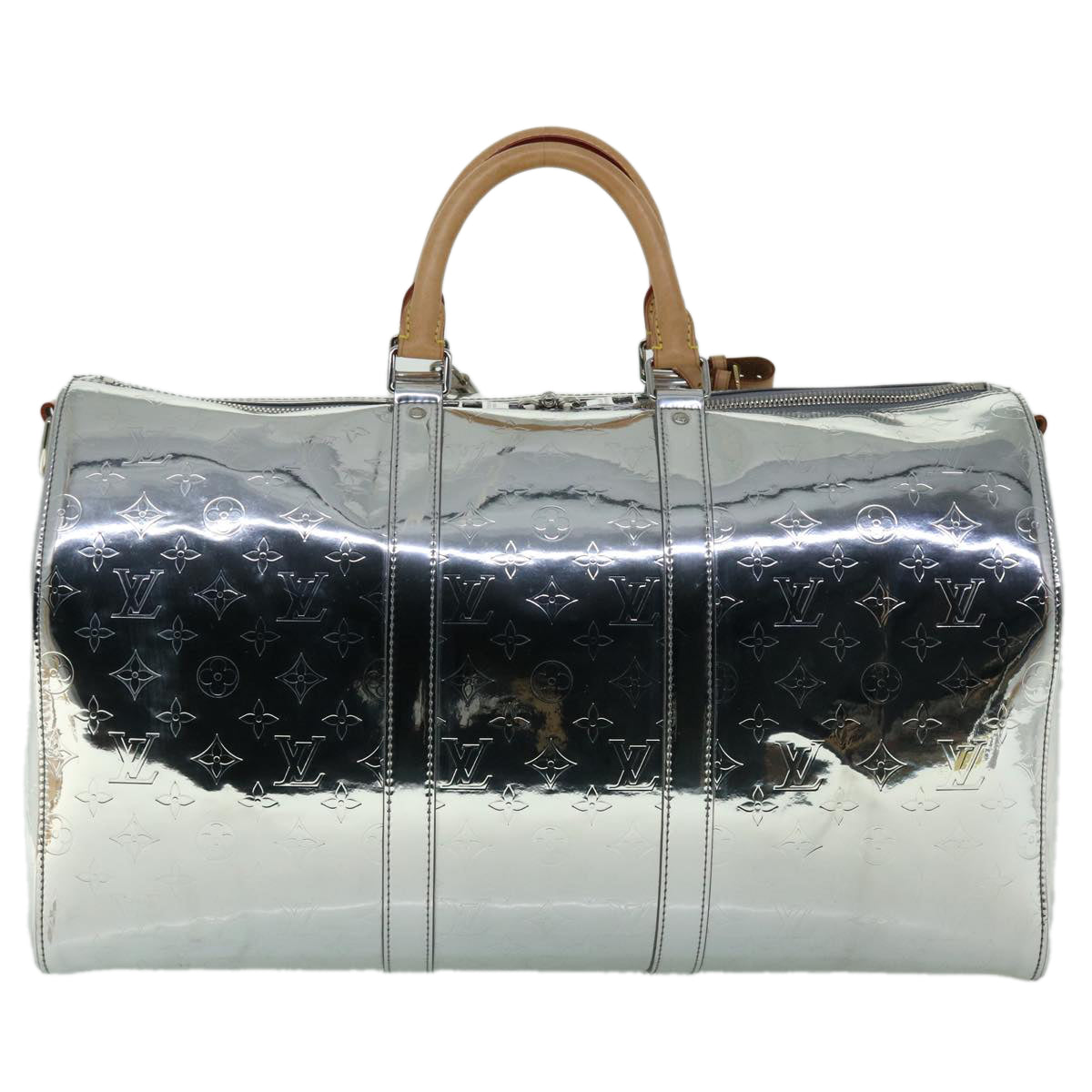 LOUIS VUITTON Mirror Keepall Bandouliere 50 Bag Silver M45886  53414A