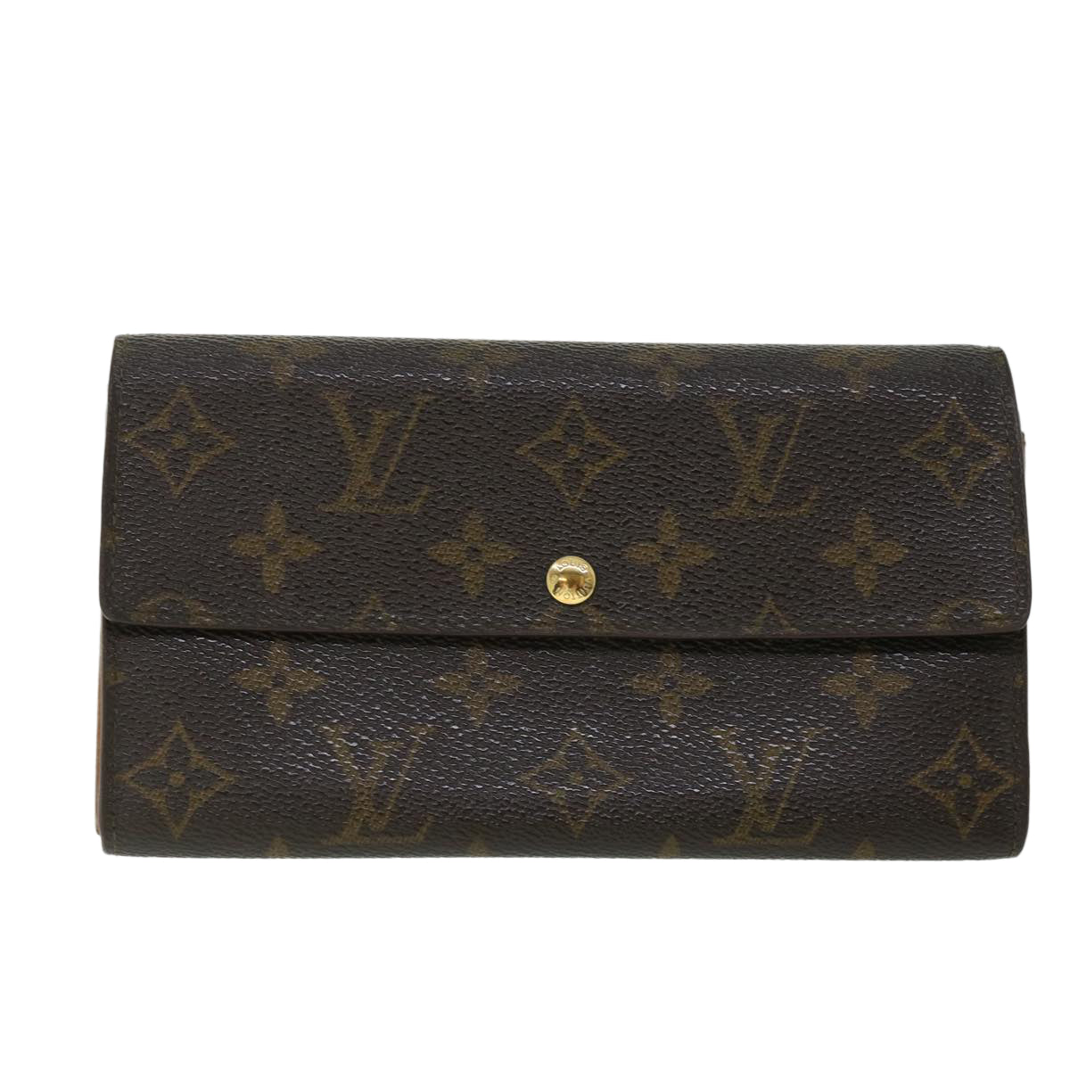 LOUIS VUITTON Monogram Pochette Porte Monnaie Credit Wallet M61726 Auth 53426