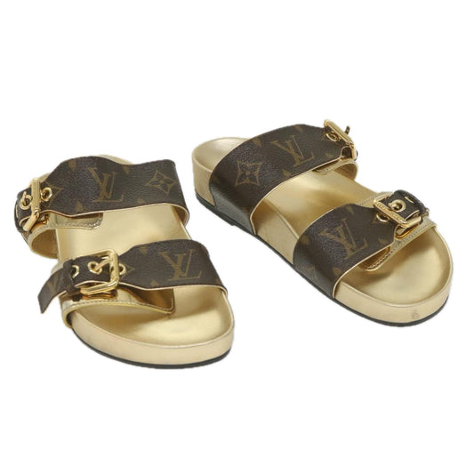 LOUIS VUITTON Monogram Bondier Mule Sandals 35  58980A