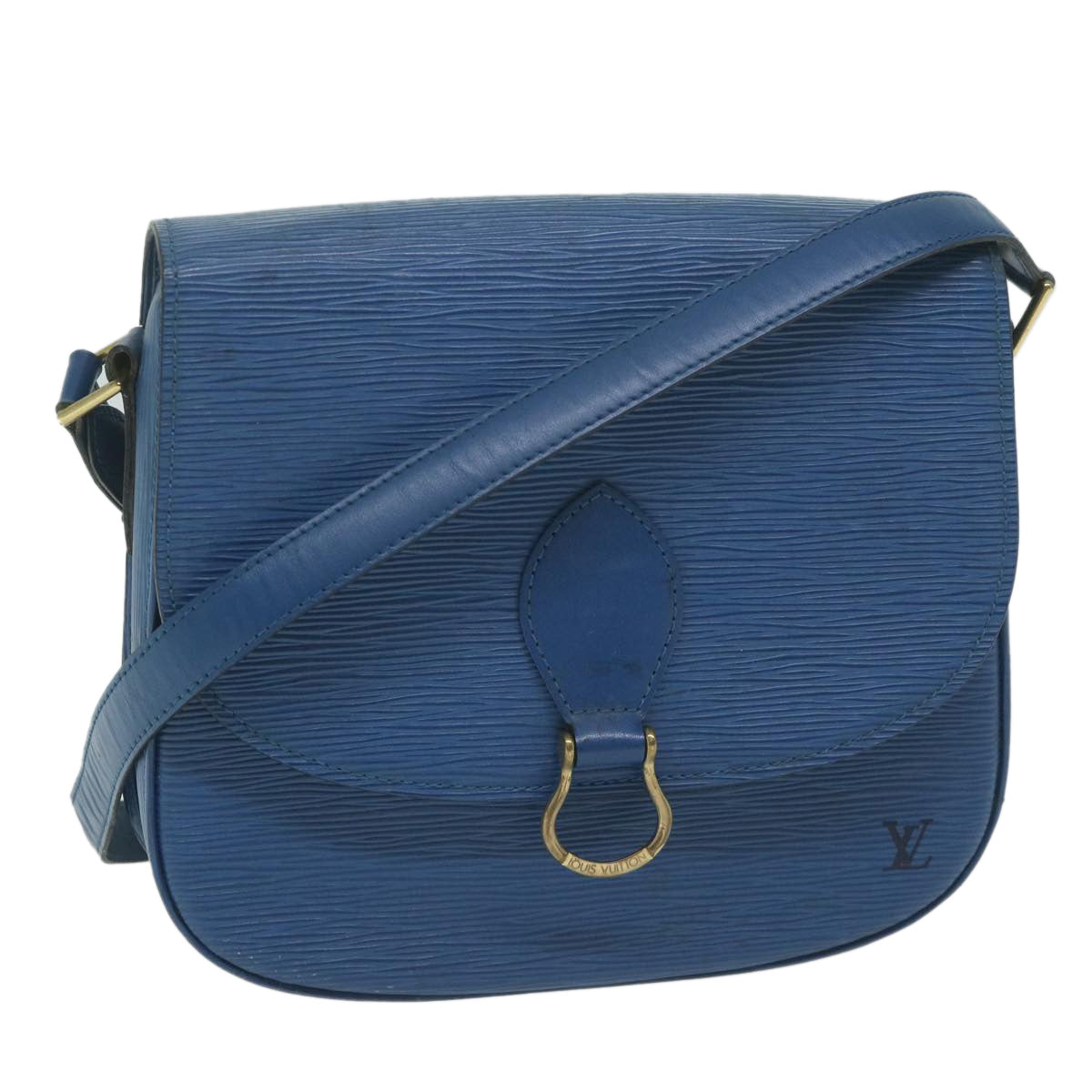 LOUIS VUITTON Epi Saint Cloud GM Shoulder Bag Blue M52195  62451