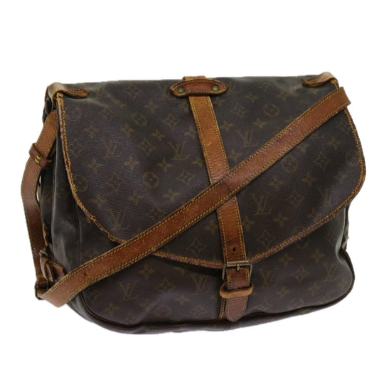 LOUIS VUITTON Monogram Saumur 35 Shoulder Bag M42254  63714