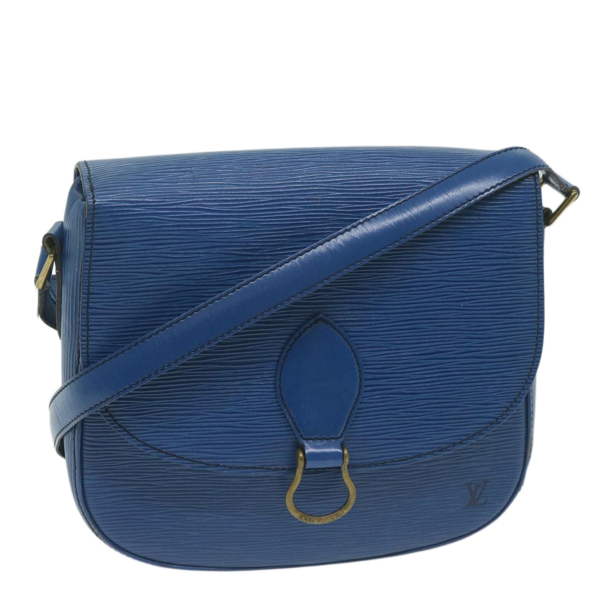 LOUIS VUITTON Epi Saint Cloud GM Shoulder Bag Blue M52195  64232