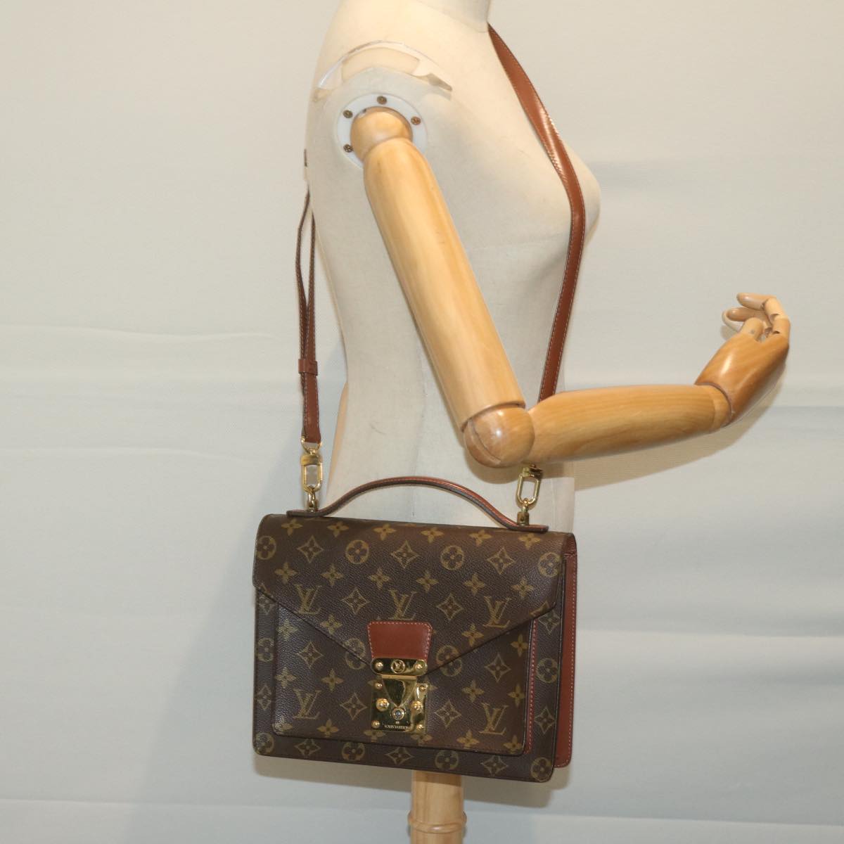 LOUIS VUITTON Monogram Monceau 26 Shoulder Bag 2way M51187  64401