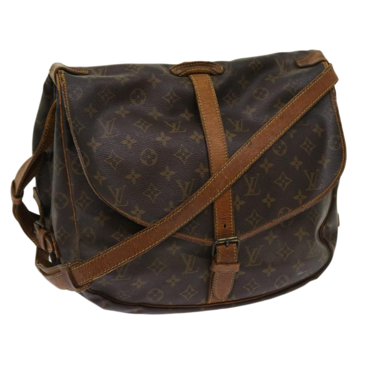 LOUIS VUITTON Monogram Saumur 35 Shoulder Bag M42254  64415