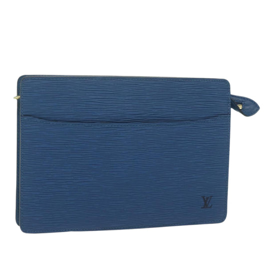 LOUIS VUITTON Epi Pochette Homme Clutch Bag Blue M52522  64531